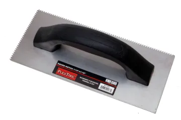 9" x 4" Economy Finishing Notched Trowel, Square Notch 1/16" x 1/16"