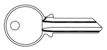 Y1 Nickel Plated Blank Key, 100/Pack