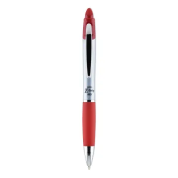 Z-Grip MAX Retractable Ballpoint Pen, Medium 1mm, Red Ink, Silver Barrel, Dozen