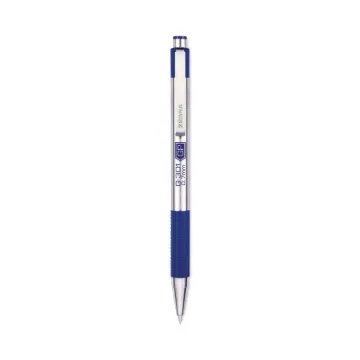G-301 Gel Pen, Retractable, Medium 0.7 mm, Blue Ink, Stainless Steel/Blue Barrel, 2/Pack