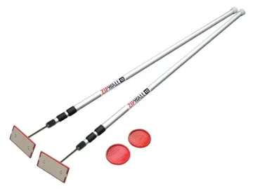 ZIPWALL SLP2 Dust Barrier Pole, Spring-Loaded, 12 ft L, Aluminum