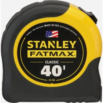 FatMax Classic Tape Measure, 1-1/4 in W x 40 ft L, SAE, Black/Yellow Case