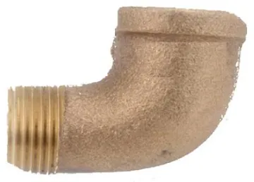 Anderson Metals 738116-08 Street Elbow, 1/2 in, FIP x MIP, 90 deg Angle, Brass, Rough, 200 psi Press