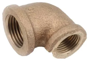 Anderson Metals 738105-0604 Reducing Elbow, 3/8 x 1/4 in, FIP, 90 deg Angle, Red Brass, 200 psi Pres