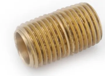 Anderson Metals 736112-04 Pipe Nipple, 1/4 in, NPT, Brass, SCH 40 Schedule
