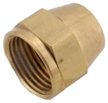 Anderson Metals 754014-06 Short Nut, 3/8 in, Flare, Brass