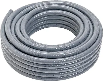 Carlon Carflex 15007-100 Conduit, 1.04 in OD, 100 ft L, 3/4 in Trade, PVC, Gray