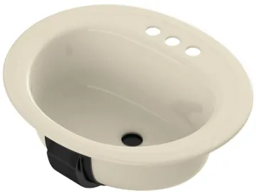 BOOTZ Azalea 021-2445-06 Lavatory Sink, Oval Basin, 2-Deck Hole, 20 in OAW, 17 in OAH, 7-13/16 in OA