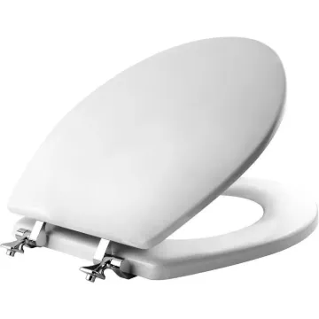 BEMIS 44CP-000 Toilet Seat, Round, Wood, White