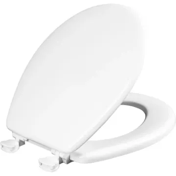 BEMIS 44EC-000 Toilet Seat, Round, Molded Wood, White, Twist Hinge