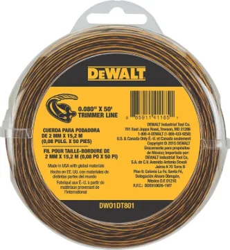 Black+Decker DWO1DT801 Trimmer Line, 0.08 in Dia, 50 ft L, Yellow