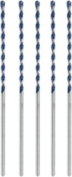 Bosch HCBG0205T Hammer Drill Bit Set, 5/32 in Dia, 6 in OAL, Milled Flute, 5/32 in Dia Shank, Hex Sh