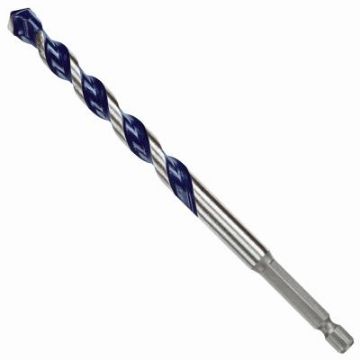 Bosch BlueGranite Turbo HCBG12T Drill Bit, 3/8 in Dia, 6 in OAL, Hammer Bit, Milled Flute, 2 -Flute,