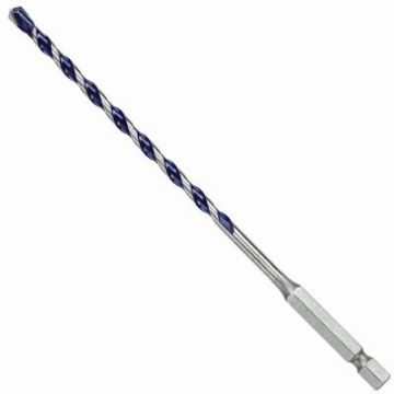 Bosch BlueGranite Turbo HCBG04T Drill Bit, 3/16 in Dia, 6 in OAL, Hammer Bit, Milled Flute, 2 -Flute