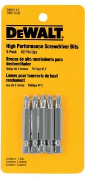 DeWALT DW2115 Power Bit, #2 Drive, Phillips Drive, 1/4 in Shank, Hex Shank, 2 in L, Tool Steel
