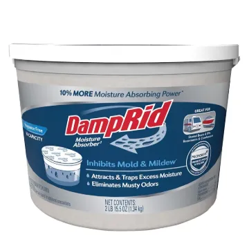 DampRid FG50T Moisture Absorber, 4 lb Package, Tub, Solid, Odorless