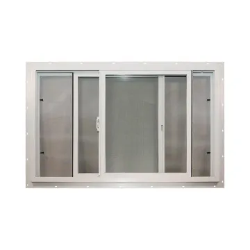 Duo-Corp Double Slider 3030TMUT Utility Window, 35-1/2 in OAW, 35-1/2 in OAH, Vinyl Frame