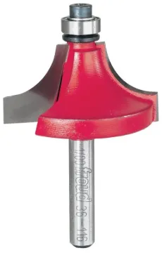 Freud 36-116 Router Bit, 1-1/2 in Dia Cutter, 2-1/2 in OAL, 1/4 in Dia Shank, 4 -Cutter, Carbide