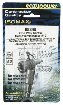 EAZYPOWER 88246 One Way Screw Remover, #12 Bolt/Screw, HSS