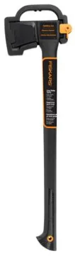 FISKARS 375591-1001 Splitting Axe, 2.25 lb Head, Steel Head, Fiberglass Handle, 28 in OAL