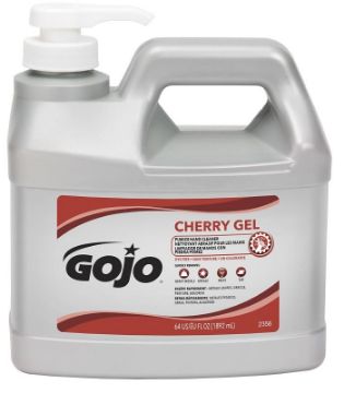 GOJO 2356-04 Hand Cleaner, Gel, Red, Cherry, 0.5 gal Package, Bottle