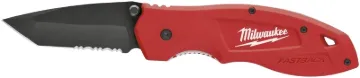 Milwaukee FASTBACK 48-22-1530 Utility Knife, 3 in L Blade, Stainless Steel Blade, Contour-Grip Handl
