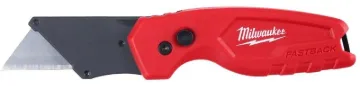 Milwaukee Fastback 48-22-1500 Compact Utility Knife, 1.27 in L Blade, 0.02 in W Blade, Steel Blade,