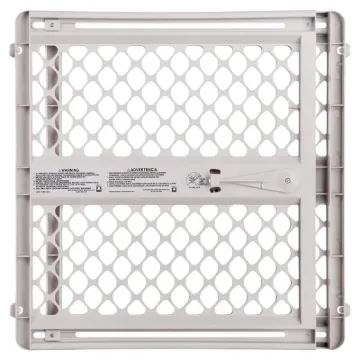 North States Supergate Classic 8615 Safety Gate, Plastic, Light Gray, 26 in H Dimensions