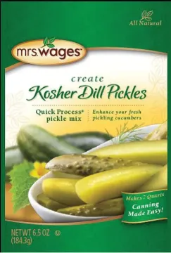 Mrs. Wages W622-J7425 Kosher Dill Pickle Mix, 6.5 oz Package, Pouch