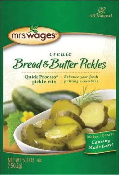 Mrs. Wages W620-J7425 Bread and Butter Pickle Mix, 5.3 oz Package, Pouch