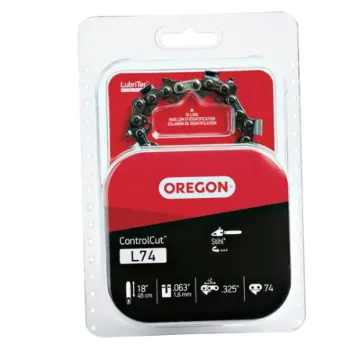 Oregon L74 Chainsaw Chain, 18 in L Bar, 0.63 Gauge, 0.325 in TPI/Pitch, 74 -Link