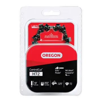 Oregon H72 Chainsaw Chain, 18 in L Bar, 0.05 Gauge, 0.325 in TPI/Pitch, 72 -Link