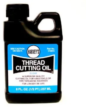 HARVEY 016035 Thread Cutting Oil, 1/2 pt Package, Bottle, Clear
