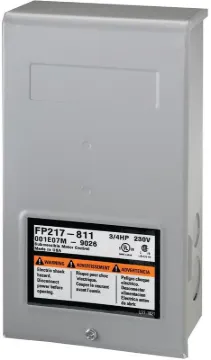 Flotec FP217-811 Control Box, 230 V, 0.75 hp, 3-Wire, Multiple Size Electrical Knockout, NEMA 3R Enc