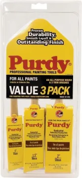 Purdy XL 140853100 Professional Paint Brush Set, 3-Brush, Nylon/Polyester Trim, Hardwood Handle