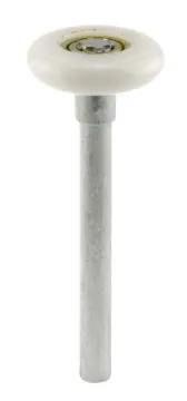 Prime-Line GD 52140 Door Roller, 1-7/8 in Dia Roller, 1/2 in W Roller, Steel, White