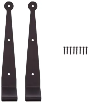 ProSource SH-S02-PS Strap Hinge, Stainless Steel, Black, Powder-Coated