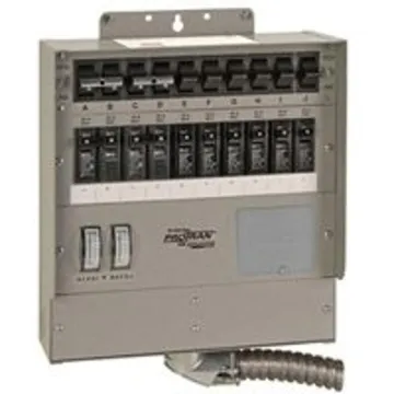 RELIANCE CONTROLS Pro/Tran 2 Series 510C Transfer Switch, 1-Phase, 50 A, 120 V, 15-Circuit, Surface