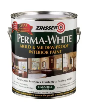 ZINSSER 02771 Interior Paint, Eggshell, White, 1 gal Package, Can
