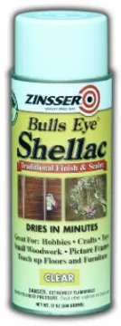 ZINSSER Bulls Eye 00408 Shellac, Mid-Tone, Clear, Liquid, 12 oz, Can