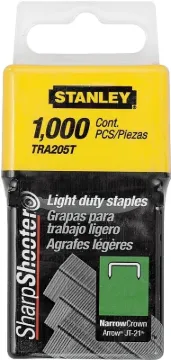 STANLEY TRA204T Crown Staple, 29/64 in W Crown, 1/4 in L Leg, Galvanized, 1000, Pack
