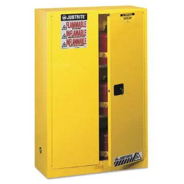 Yellow Safety Cabinets for Flammables, Manual-Closing Cabinet, 45 Gallon