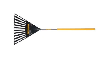 TRUE TEMPER CLOG FREE 2914912 Leaf Rake, Poly Tine, 15 -Tine, Hardwood Handle, 48 in L Handle