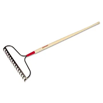 Bow Rake, 16.325 in W, Forged Steel, 15 Tine, 66 in American Hardwood Handle