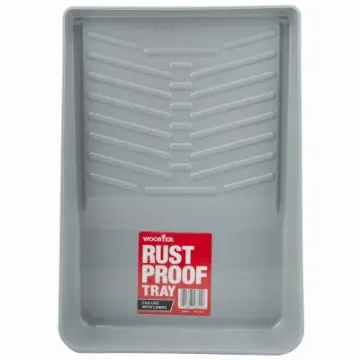 WOOSTER BR549-11 Paint Tray, 16-1/2 in L, 11 in W, 1 qt Capacity, Polypropylene Co-Polymer, Gray