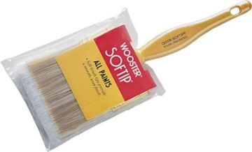 WOOSTER Q3108-1 Paint Brush, 1 in W, 2-3/16 in L Bristle, Nylon/Polyester Bristle, Beaver Tail Handl