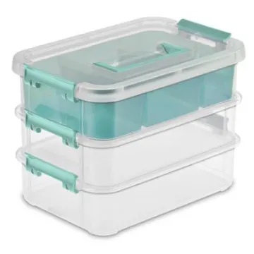 Sterilite 14138606 Tray Organizer, Clear, 10-5/8 in L, 7-1/4 in W, 7-3/4 in H