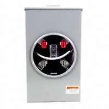 Siemens Murray SS102AX Meter Socket, 1-Phase, 200 A, 300 V, 4-Jaw, Overhead Feed Cable Entry, NEMA 3
