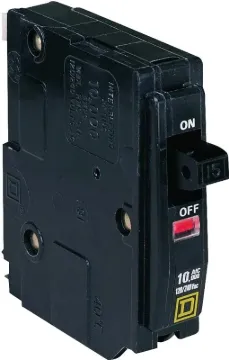 Square D QO QO140CP Circuit Breaker, Miniature, 40 A, 1-Pole, 120/240 VAC, 48 VDC, Fixed Trip, Plug-