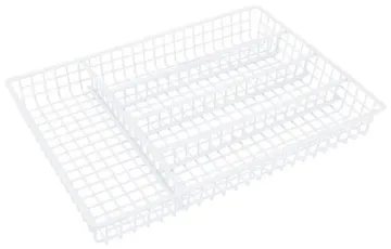 Simple Spaces JI-18W-3L Storage Tray, 14 in W, 10-1/4 in D, Steel, White